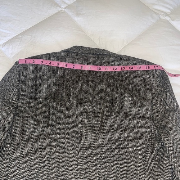 YVES SAINT LAURENT Jimmy Au’s VINTAGE Grey Herringbone Tweed Blazer Size 10 - Picture 16 of 16